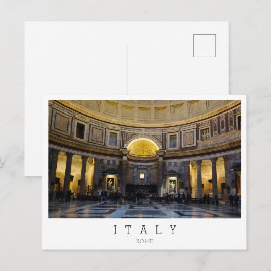 Pantheon's interieur, Rome, Italië Briefkaart (Voorkant / Achterkant)