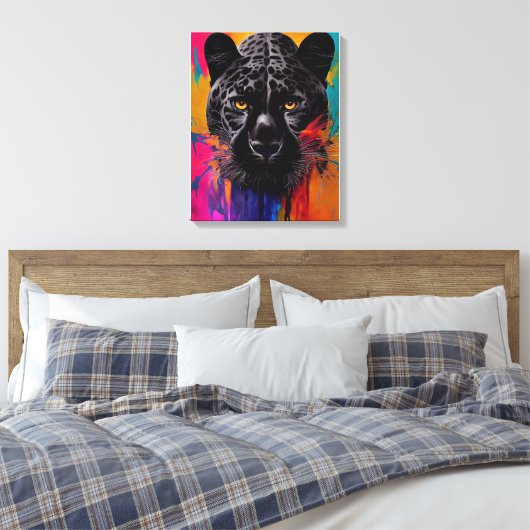 Panther Animal Discovery Adventure Natuur Planet E Canvas Afdruk (Insitu (Slaapkamer))