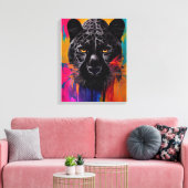 Panther Animal Discovery Adventure Natuur Planet E Canvas Afdruk (Insitu (Woonkamer))