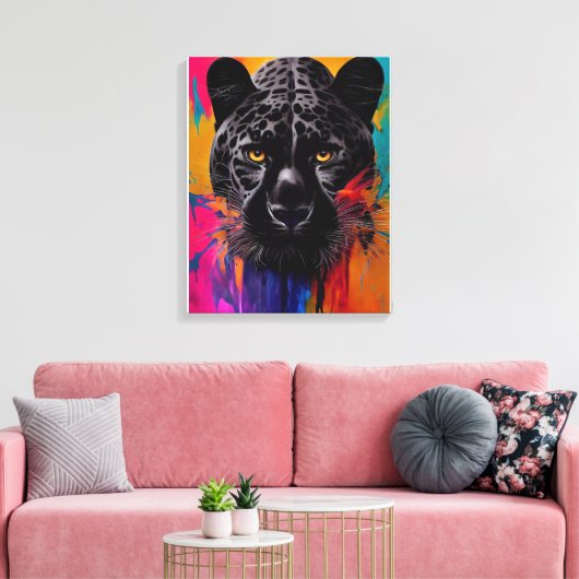 Panther Animal Discovery Adventure Natuur Planet E Canvas Afdruk (Insitu (Woonkamer))