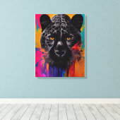 Panther Animal Discovery Adventure Natuur Planet E Canvas Afdruk (Insitu (Houten vloer))