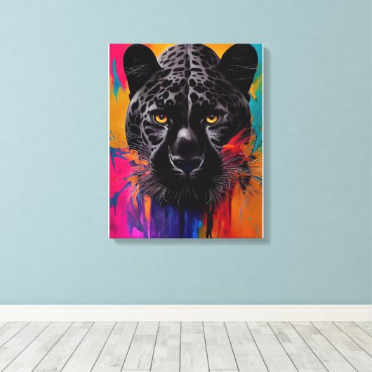 Panther Animal Discovery Adventure Natuur Planet E Canvas Afdruk (Insitu (Houten vloer))