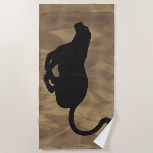 Panther Beach Towel Strandlaken (Voorkant)