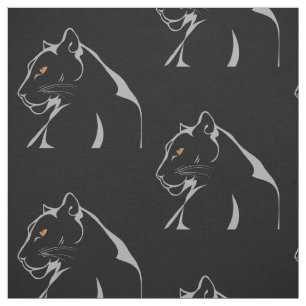 Panther Big Angry Cat Sinaasappel Eyes Stof