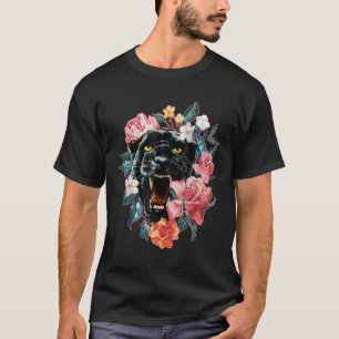 Panther Black Cat boze tanden grommen dier T-shirt