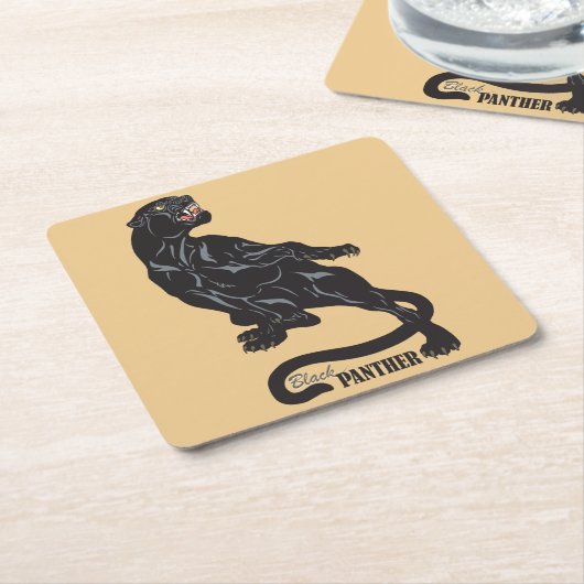 panther black kartonnen onderzetters (Schuin)