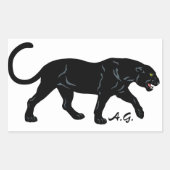 panther black rechthoekige sticker (Voorkant)