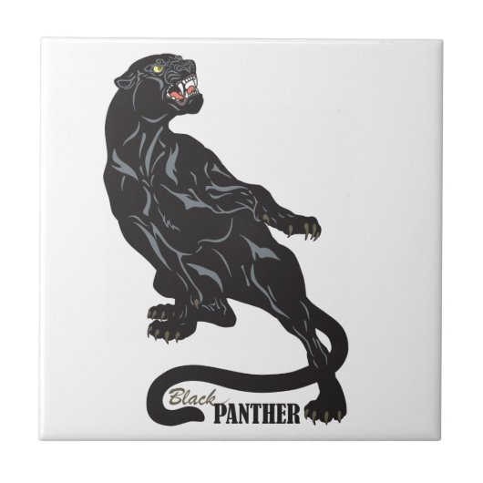 panther black tegeltje (Voorkant)