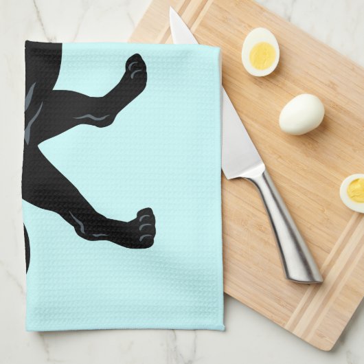 panther black theedoek (Quarter Fold)