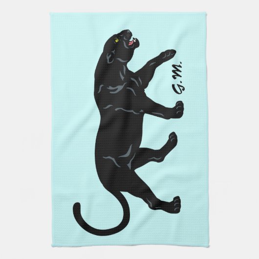 panther black theedoek (Verticaal)