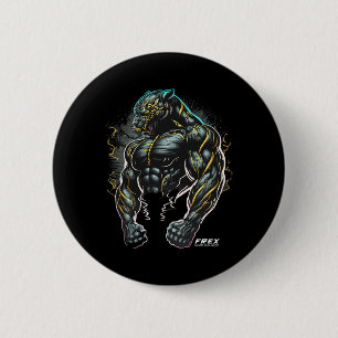 Panther Bodybuilding Fitness Gym Draag Ronde Button 5,7 Cm