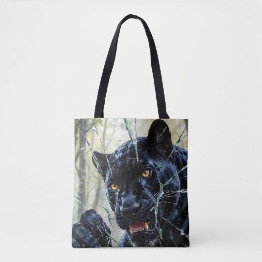 Panther breekt door tote bag (Voorkant)
