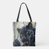 Panther breekt door tote bag (Achterkant)