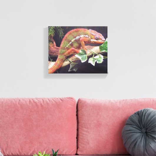 Panther Chameleon Canvas Afdruk (Insitu (Woonkamer))