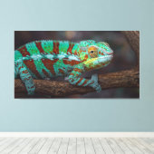Panther Chameleon Canvas Print (Insitu (Houten vloer))