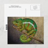 Panther Chameleon Digital Painting Briefkaart (Voorkant / Achterkant)