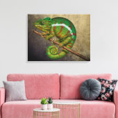 Panther Chameleon Digital Painting Canvas Afdruk (Insitu (Woonkamer))