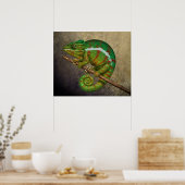 Panther Chameleon Digital Painting Poster (Keuken)