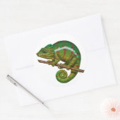 Panther Chameleon Digital Painting Ronde Sticker (Envelop)