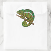 Panther Chameleon Digital Painting Ronde Sticker (Tas)