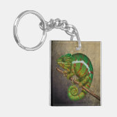 Panther Chameleon Digital Painting Sleutelhanger (Voorkant Links)