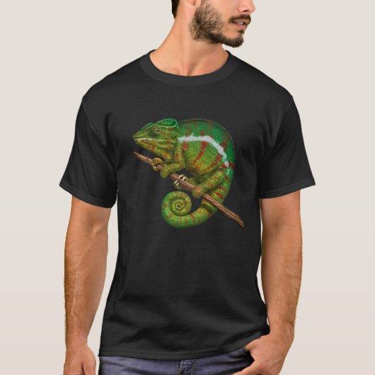Panther Chameleon Digital Painting T-shirt (Voorkant)