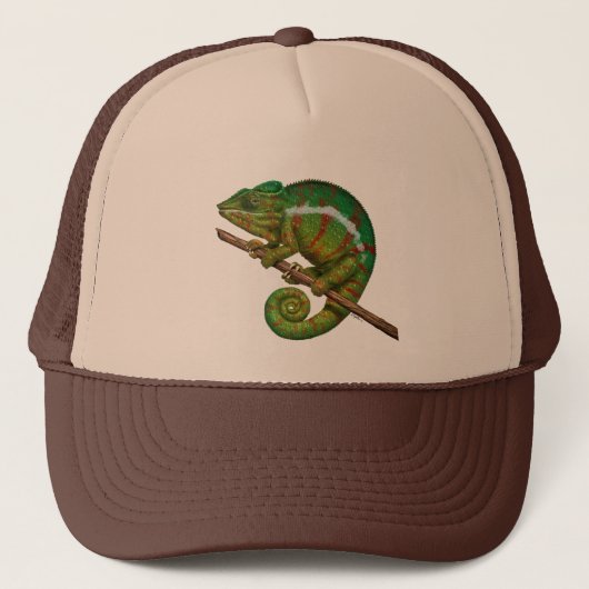Panther Chameleon Digital Painting Trucker Pet (Voorkant)