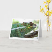 Panther chameleon Gift Card Kaart (Gele Bloem)