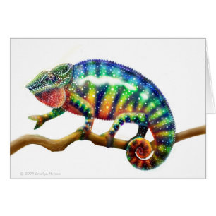 Panther Chameleon Lizard Card
