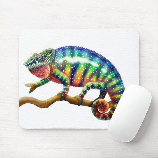 Panther Chameleon Lizard Mousepad Muismat (Met muis)