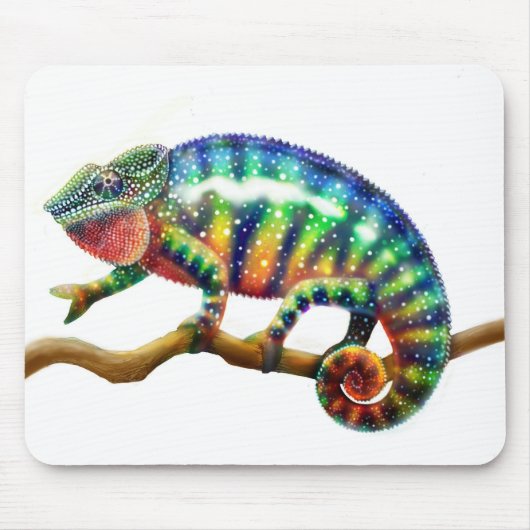 Panther Chameleon Lizard Mousepad Muismat (Voorkant)