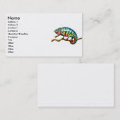 Panther Chameleon Lizard, Name, Address 1, Addr.. Visitekaartje (Voorkant / Achterkant)