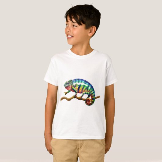 Panther Chameleon Lizard T-shirt (Voorkant volledig)