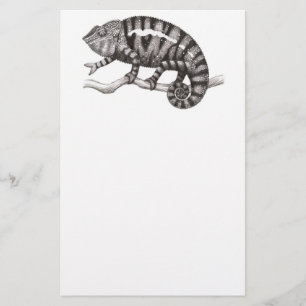 Panther Chameleon Study Stationery Briefpapier