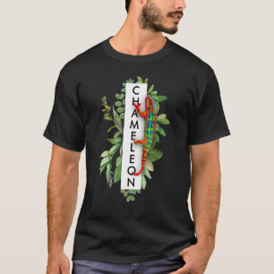 Panther Chameleon Tropical Print Chameleon Hagedis T-shirt