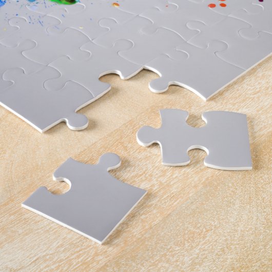 Panther Chameleon Waterverf Jigzaag Puzzle Legpuzzel (Zijkant)