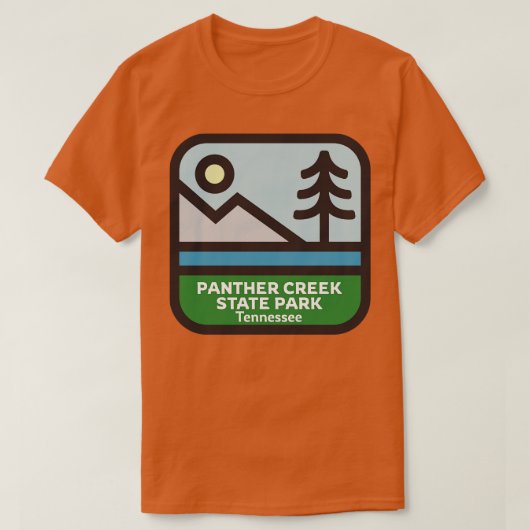 Panther Creek State Park Tennessee Simple Line Art T-shirt (Design voorkant)