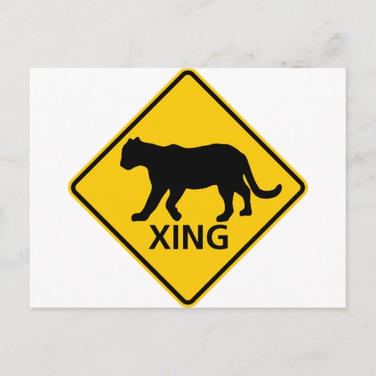 Panther Crossing Highway Briefkaart (Voorkant)