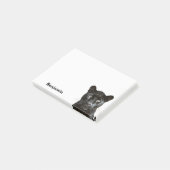 Panther Dierenportret Cool Gepersonaliseerde Naam Post-it® Notes (Schuin)