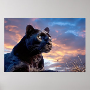 Panther Dierlijke Natuur Majestic Wild Poster