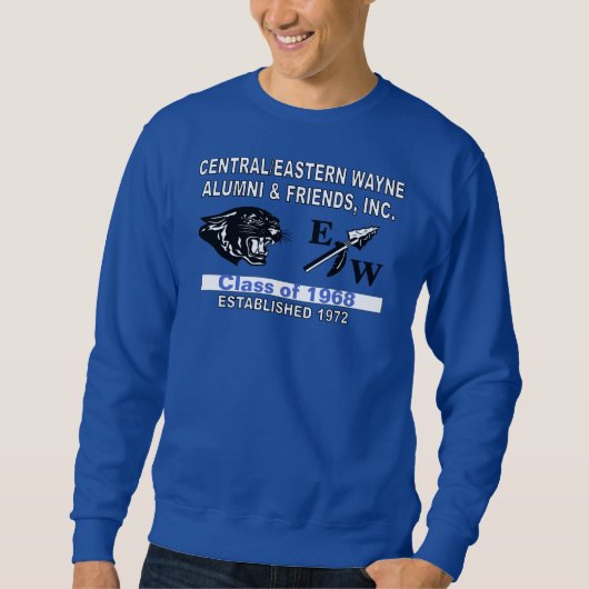Panther en EW Deep Royal Blue SweatShirt (Voorkant)
