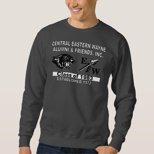 Panther en EW Donkergrijs Sweatshirt (Voorkant)