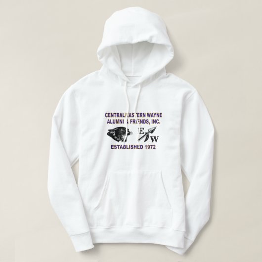 Panther en EW White Hooded Sweatshirt (Design voorkant)