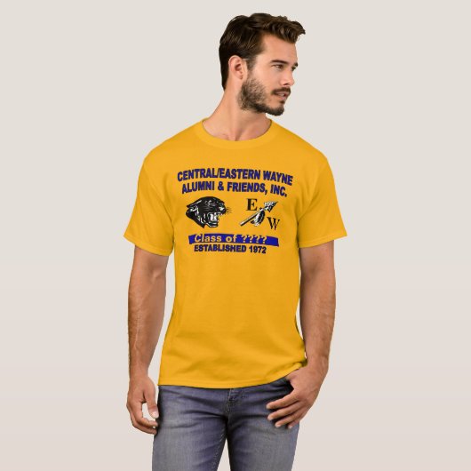 Panther en Trending EW Gold T-Shirt (Voorkant volledig)
