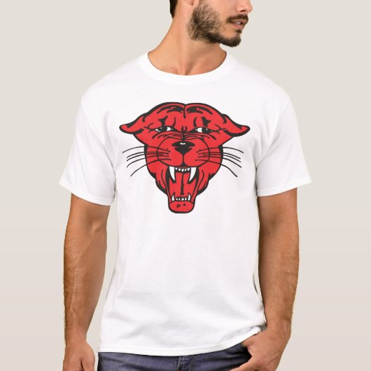 PANTHER FACE, rood 01 T-shirt (Voorkant)