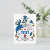 Panther Family Crest Briefkaart (Staand voorkant)