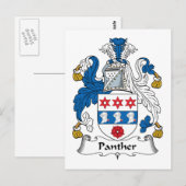 Panther Family Crest Briefkaart (Voorkant / Achterkant)
