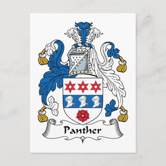 Panther Family Crest Briefkaart (Voorkant)