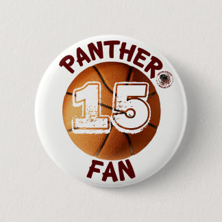 Panther Fan Basketball Button, gesponsord door BAB Ronde Button 5,7 Cm