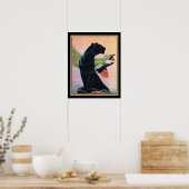 Panther & Flying Peacocks Art Deco Print-16x20 Poster (Keuken)